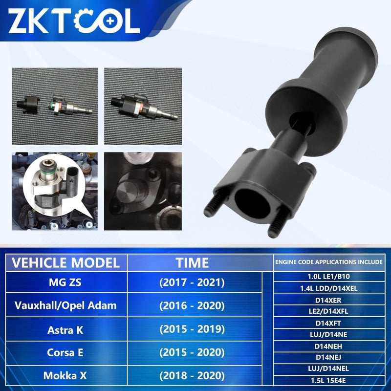 ZKTOOL Fuel Injector Puller Removal Tool - Compatible with GM, Buick, Vauxhall, Opel & MG Direct 1.0L, 1.4L, 1.5L Injection Petrol, OEM TEN00140 - Image 2